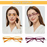 NORPERWIS 6 Pack Ladies Reading Glasses for Women Blue Light Blocking Spring Hinge Fashion Eyeglasses Readers for Women (Mix Color-1, 0.50)