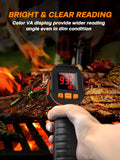 Mecurate Digital Infrared Thermometer Gun Non Contact Laser Temperature Gun -58℉～1112℉(-50℃～600℃) Adjustable Emissivity & Max Measure for Cooking/BBQ/Freezer with Food Thermometer