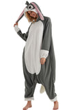 DELEY Unisex Adult Greater Bilby Onesie, Animal Cosplay Pajamas,One Piece Halloween Costume Jumpsuit for Women and Men Homewear