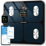 ABLEGRID Digital Smart Bathroom Scale for Body Weight and Fat Percentage,Body Fat Scale with BMI Large LCD Display,Accurate Body Composition Analyzer,Weighing Machine for People with Fitness App,400lb