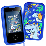 Kids Smart Phone for Boys, Christmas Birthday Gifts for Boy Girl Age 3-10 Kids Toys Cell Phone, 2.8" Touchscreen Toddler Learning Play Toy Phone with Dual Camera, Game, Music Player, 8G SD Card (Blue)