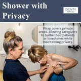 Dignity Bath & Spa Bathing Cover Up for Elderly, Senior or Disabled Women | Provides Privacy & Helps Caregivers with Bathing | Secure & Adjustable | Lightweight, Quick Drying & Non Slip (Women's L/XL)