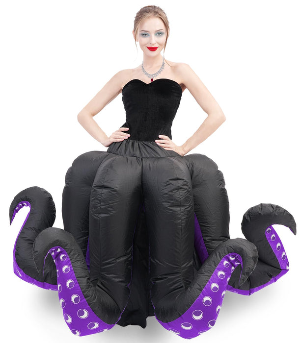 anroog Inflatable Costume Adult Octopus Costume Women Octopus Halloween Blow Up Costumes for Womens Cartoon Cosplay Party