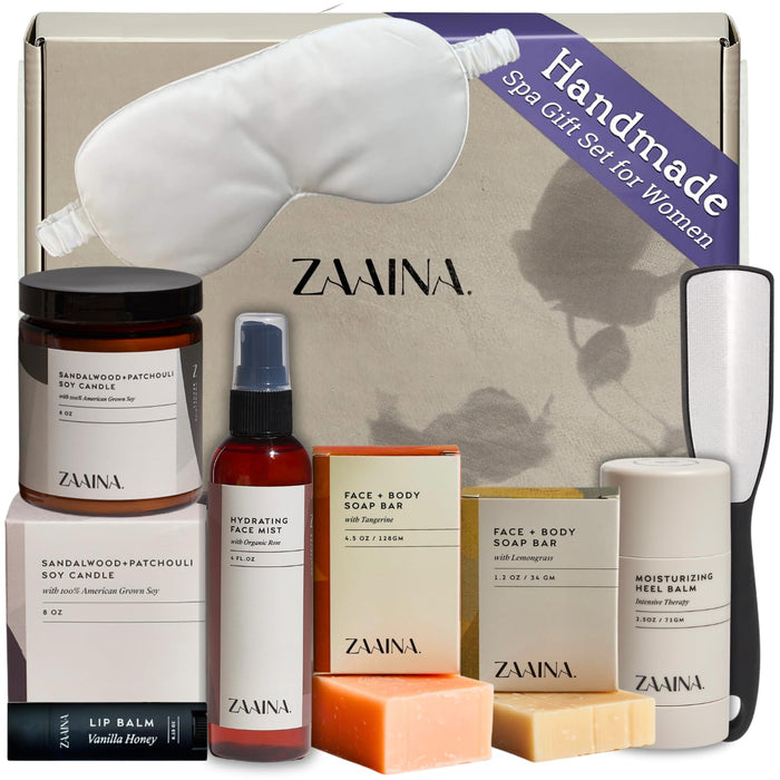 Wellness Spa Kit for Women - Relaxing Spa Gifts for Her, Self Care Kit for Women, Christmas Holiday Gift Basket for Women, Pampering Home Spa Package for Women, Birthday Gifts for Women by ZAAINA