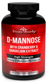 Divine Bounty D-Mannose Capsules - 600mg D Mannose Powder per Capsule with Cranberry and Dandelion Extract to Support Normal Urinary Tract Health - 120 Veggie Capsules