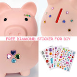 PJDRLLC Piggy Bank, Unbreakable Plastic Money Bank, Coin Bank for Girls and Boys, Medium Size Piggy Banks, Practical Gifts for Birthday, Easter, Christmas (Flesh-Colour)