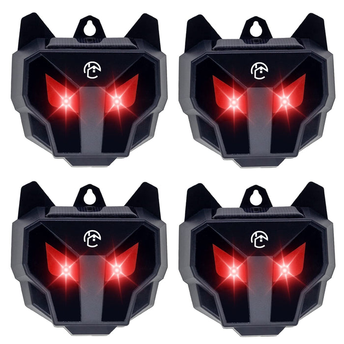 YARDefense Solar Nocturnal Animal Repeller Predator Control Light Coyote Repellent Devices with Bright LED Strobe Lights 4 Pack Deer Skunk Raccoon Repellent for Garden Yard Farm Chicken Coop