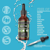 VITBOOST Extra Strength 10,000mcg Biotin Liquid Drops with Organic Berry Flavor | 60 Servings | Vegan Formula Supports Hair Growth, Strong Nails, Healthy Skin | NO Artificial Preservatives