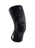 Bauerfeind Sports Knee Support NBA - Officially Licensed Basketball Brace with Medical Compression - Sleeve Design with Omega Gel Pad for Pain Relief & Stabilization (Black, L)