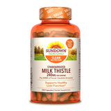 Sundown Standardized Milk Thistle 240 mg, Plus Fennel, Dandelion, and Licorice, Supports Liver Health, 250 Capsules