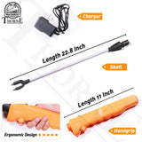 West Thorne Pro Livestock Prod, Newest Waterproof Cattle Prod Stick with LED Light,Rechargeable Electric Livestock Prod(33.8in)