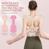 Updated Posture Corrector for Women, Adjustable Upper Back Brace for Clavicle Support and Providing Pain Relief from Neck, Shoulder - Comfortable Upright Back Straightener (Pink) (L 36-40 Inch)