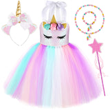 GIFTINBOX Girls Unicorn Princess Dress Unicorn Costume for Girls 3-8Y Halloween Costumes For Girls Toddlers Birthday Party 4Y