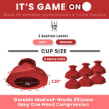 Cupping Therapy Set – Cupping Kit for Massage Therapy – Silicone Cups – Massage Cups – Smart Cupping for Fascia and Myofascial Release (Small, RED)