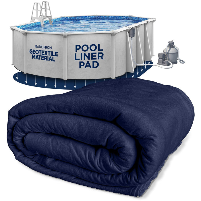 Shop Square 12-Foot-by-18-Foot Oval Pool Liner Pad for Above Ground Pools - Under Pool Padding, Above Ground Pool Pad, Puncture Protection, Extend Liner Life, Durable Geotextile Material