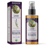 Badger - Aromatherapy Massage Oil, Lavender with Bergamot & Balsam Fir, Certified Organic with Essential Oils, 4 fl oz