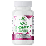 Sundhed Natural Max Collagen Plus C (60 caps) - All Natural Collagen Capsules with Biotin & Bioperine to Boost Anti Aging Hydration & Skin Firmness - Collagen Pills to Strengthen Bones & Nails