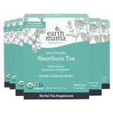 Earth Mama Organic Heartburn Tea | Pregnancy-Safe Soothing Herbal Blend with Marshmallow Root, Lemon Balm & Chamomile, 16 Teabags Per Box (6-Pack)