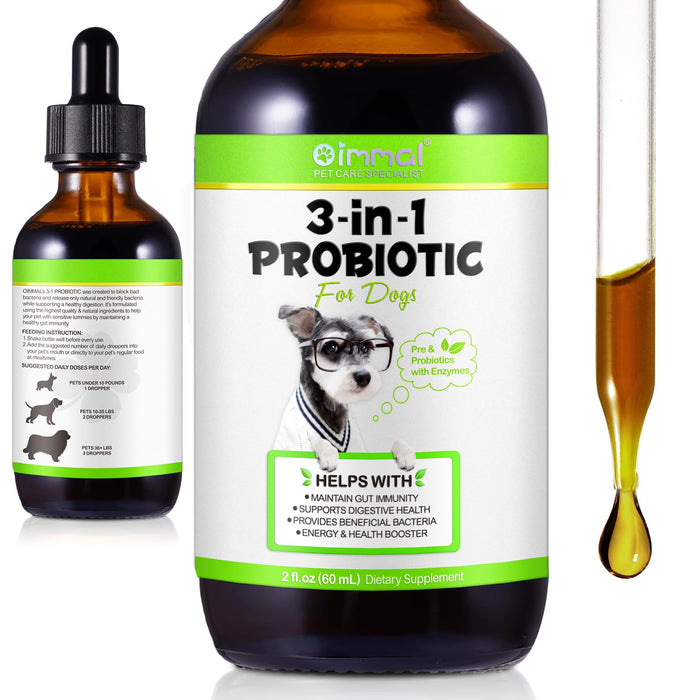 Probiotics for Dogs, Cat Probiotic, Probiotics for Digestive Health, Supplement for Gut Health & Beneficial Bacteria, Digestive Enzymes with Probiotics and Pure Prebiotics, Puppy Probiotic