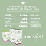 Organyc - 100% Certified Organic Cotton Flat Panty Liner - Everyday Sanitary Pad, Free from Wood Pulp, Perfumes, SAP and Chemicals, Maxi Flow, 120 count(6 Pack, Maxi Flow)