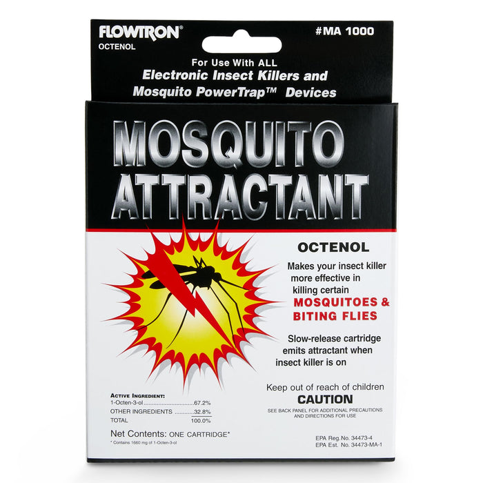 Flowtron MA-1000 Octenol Mosquito Attractant Cartridge, Compatible with BK-15, BK-40, BK-80, MC-9000, FC-8800-2 Pack