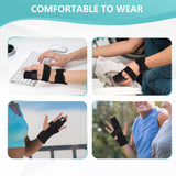 fibee 2 Finger Splint Trigger Finger Splint Adjustable Two Finger Splint Full Hand and Wrist Brace Support, Metal Straightening Immobilizer Treatment for Sprains, Mallet Injury, Arthritis(L/XL)