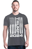 shop4ever® Trump Flag 2024 T-Shirt XX-Large Dark Heather 0