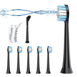 UNINGOPI Toothbrush Replacement Heads for Electric Toothbrush Whit Water Flosser,New Upgrade 8-Pack (Hose and Tongue Cleaner Tip)