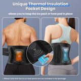 Back Brace for Men Women Lower Back Pain Relief with 7 Stays, Adjustable Back Support Belt for Herniated Disc, Sciatica, Scoliosis, Breathable Lumbar Support Brace with Hot &Cold Pad Therapy Pocket