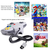 KIWITATA Classic N64 Controller, Retro N64 Wired Remote Joystick Gamepad Controller Compatible with N64 Video Game System Console Gray