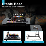 CNCEST Tattoo Table Station Tattoo Workstation - Dual Countertops | Universal Wheels | Height Adjustable - Portable Mobile Tattoo Station with Arm Rest Stand for Studio Tattoo Artist