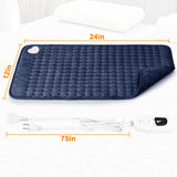 Heating Pad-Electric Heating Pads for Back,Neck,Abdomen,Moist Heated Pad for Shoulder,Knee,Hot Pad for Pain Relieve,Dry&Moist Heat & Auto Shut Off(Navy Blue, 12''×24'')