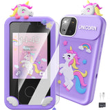 Kids Smart Phone Toys for Girls,Unicorn Gift Toys for Girls Ages 3-9 Christmas Birthday Gifts Mini Smart Phone Toys with 2.8" Touchscreen 16 Learning Games Dual Camera Music Player, 8G SD Card Purple