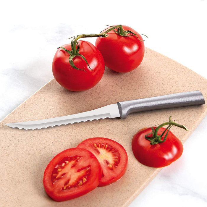 RADA Cutlery Tomato Slicing Knife – Stainless Steel Blade With Aluminum Handle Made in USA, 8-7/8 Inches, 2 Pack