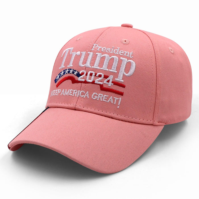 Trump Hat 2024 President MAGA Hat Embroidered Keep America Great Trump Merchandise USA Flag Baseball Cap for Women Men