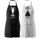 Wedding Gifts Engagement Gifts for Couples Mr and Mrs Aprons for Couples Gifts, Bridal Shower Gift Anniversary Christmas Gifts for Couple Mr and Mrs Gifts, 2 Pack Apron Gift Set