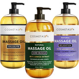 Cosmetasa Massage Oil Cellulite, Sore Muscle, Lavender, Relaxation Massage Oils