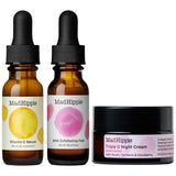 Mad Hippie Skin Brightening Kit, Daily Skincare Routine with Triple C Night Cream, AHA Exfoliating Peel, and Vitamin C Serum