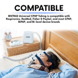 BISTRAS Premium Made in USA - 6 Foot Universal CPAP Tubing Hose - for All CPAP Machines | Standard 22mm, Gray (Pack of 2)