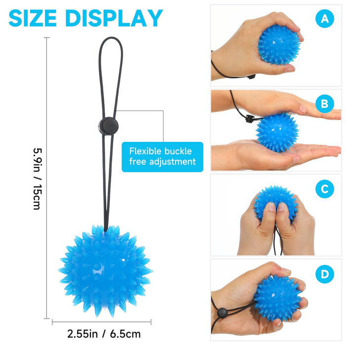 Hand Grip Strenthener - Squeeze Balls for Hand Therapy Set (5LB+10LB), Hand Exercise Ball for Physical Therapy, Elderly, Weak Hand, Arthritis, Stroke, Carpal Tunnel