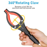 2024 Upgrade Grabber Reacher Tool, 360° Rotating Head, Wide Jaw, 32" Foldable, Lightweight Trash Claw Grabbers for Elderly, Reaching Tool for Trash Pick Up Stick, Litter Picker, Arm Extension (Orange)