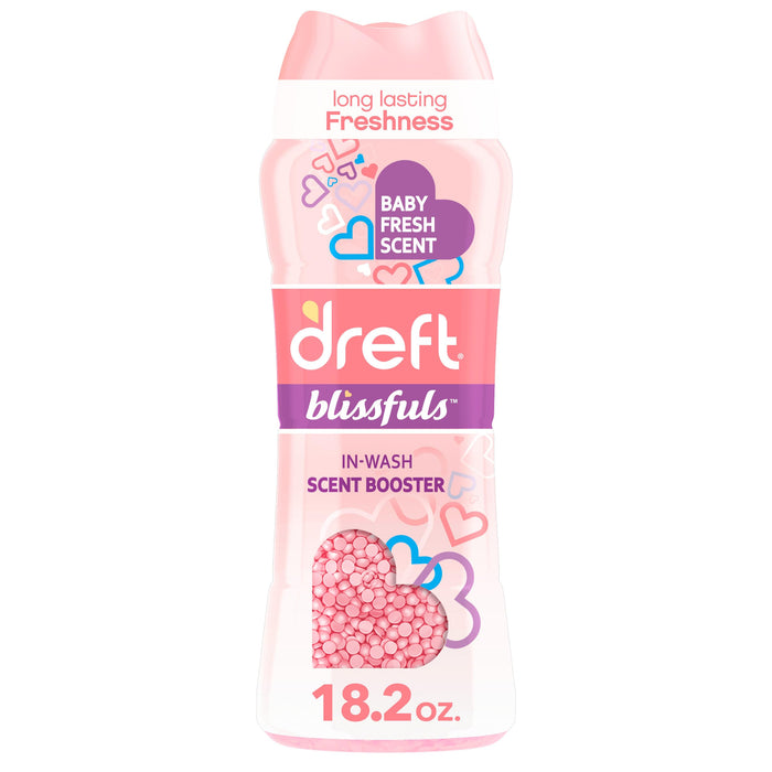 Dreft Blissfuls In-Wash Scent Booster Beads, Baby Fresh Scent, 18.2 oz