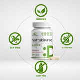 Nattokinase Complex Supplement – 240 Veggie Capsules – Digestive & Heart Support