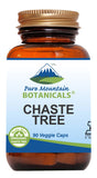Pure Mountain Botanicals Chaste Tree Berry Capsules - Kosher Vegan Caps with 400mg Organic Vitex Chasteberry