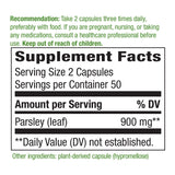 Nature's Way Premium Herbal Parsley Leaf Provides Chlorophyll, 100 Vegan Capsules (Pack of 2)