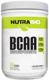 NutraBio BCAA 5000 Powder - Fermented Branched Chain Amino Acids for Muscle Growth & Recovery - Natural Flavors, Sweeteners, and Coloring, Vegan, Gluten Free - Unflavored, 60 Servings