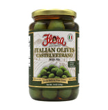 Flora Foods Italian Olives Castelvetrano with Pits | Sicilian Olives | 19 oz (530g) | 100% Italian | All Natural | Non GMO | Fresh Harvest