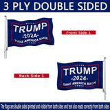 Trump 2024 Flag Double Sided 2x3 Outdoor- Donald Trump Take America Back Flags Banner Heavy Duty Durable Polyester 2024 Trump for President Flag with 2 Brass Grommets 4 Rows Stitched