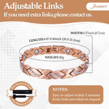 Jecanori Copper Magnetic Bracelets for Women,Adjustable 99.9% Solid Copper Bracelets,Valentine's Day Gifts Magnetic Jewelry with Sizing Tool