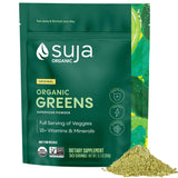 SUJA Organic Greens Powder Probiotic Blend, Spirulina, Daily Superfood Drink or Smoothie Mix for Immune Support, Digestion, & Energy, Vegan, Gluten Free, Non GMO, 30 Servings